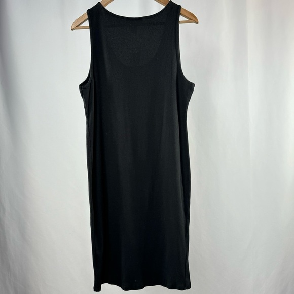 NWT Motherhood Maternity Sleeveless Ribbed Bodycon Dress in‎ Black Size Large - Picture 3 of 4